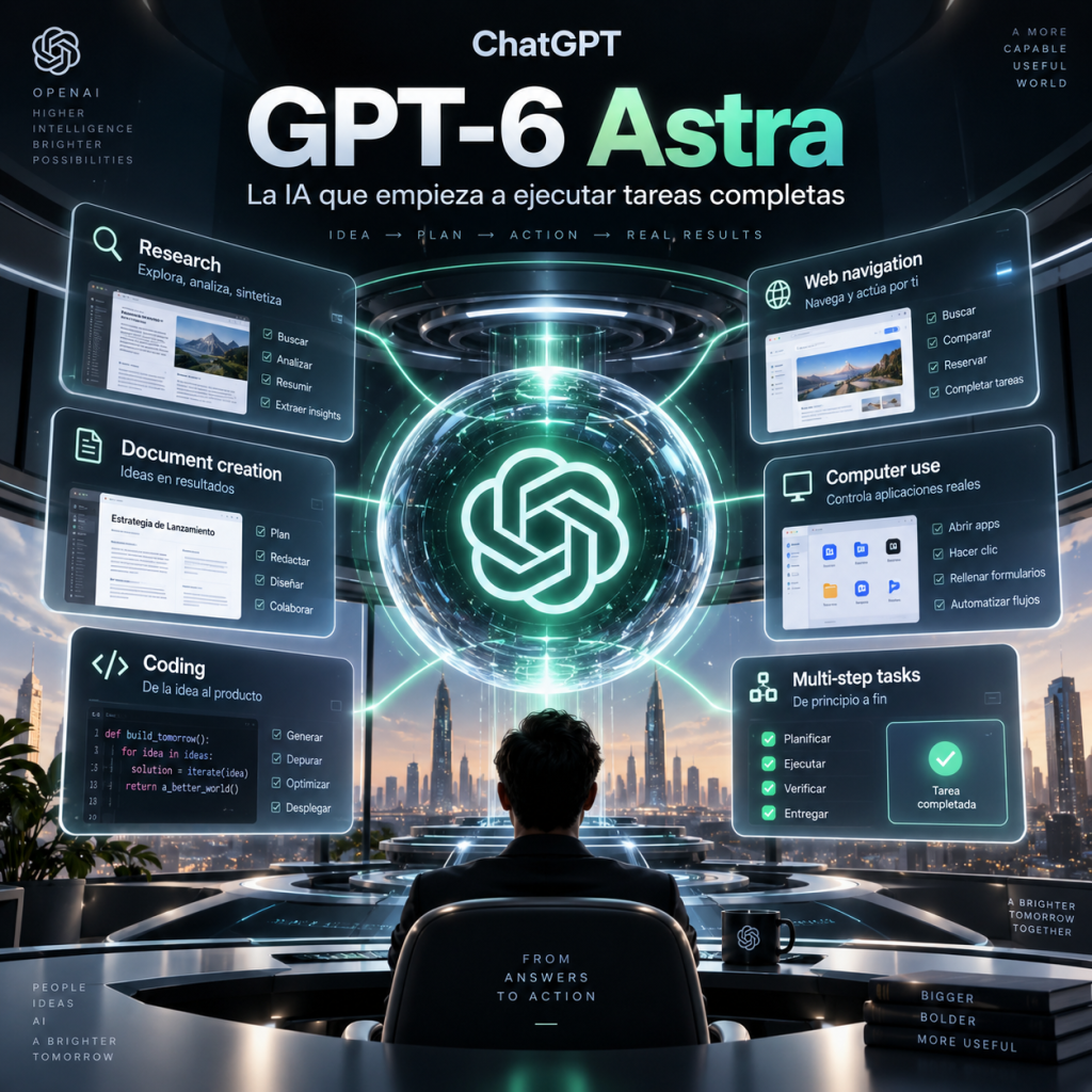 GPT-6 Astra: OpenAI presenta su modelo más avanzado y acelera el salto hacia una IA que ejecuta trabajos completos